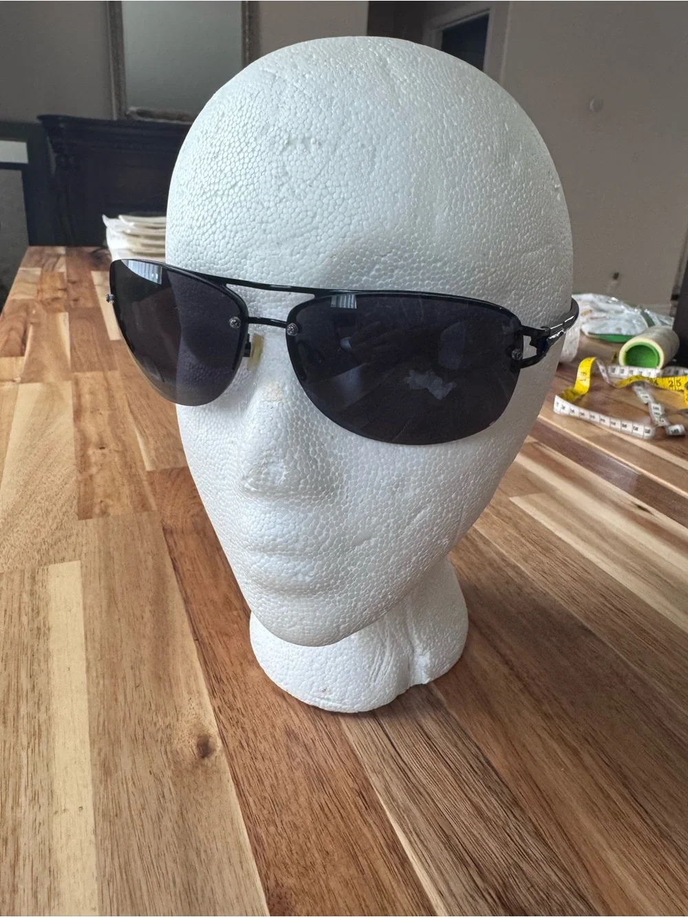 BlueBlocker 1408 sunglasses aviator shield dark lenses red tip unisex